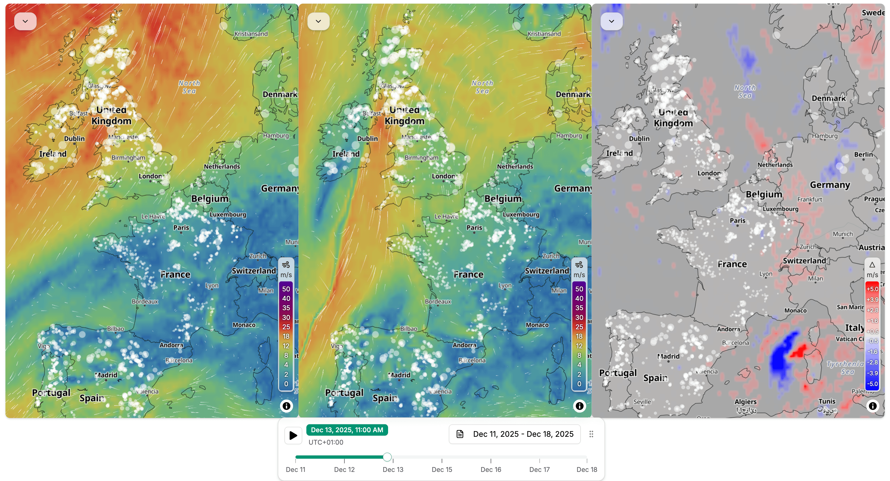 🌏🌬️ World Wind Power Plants & Wind Speed Delta