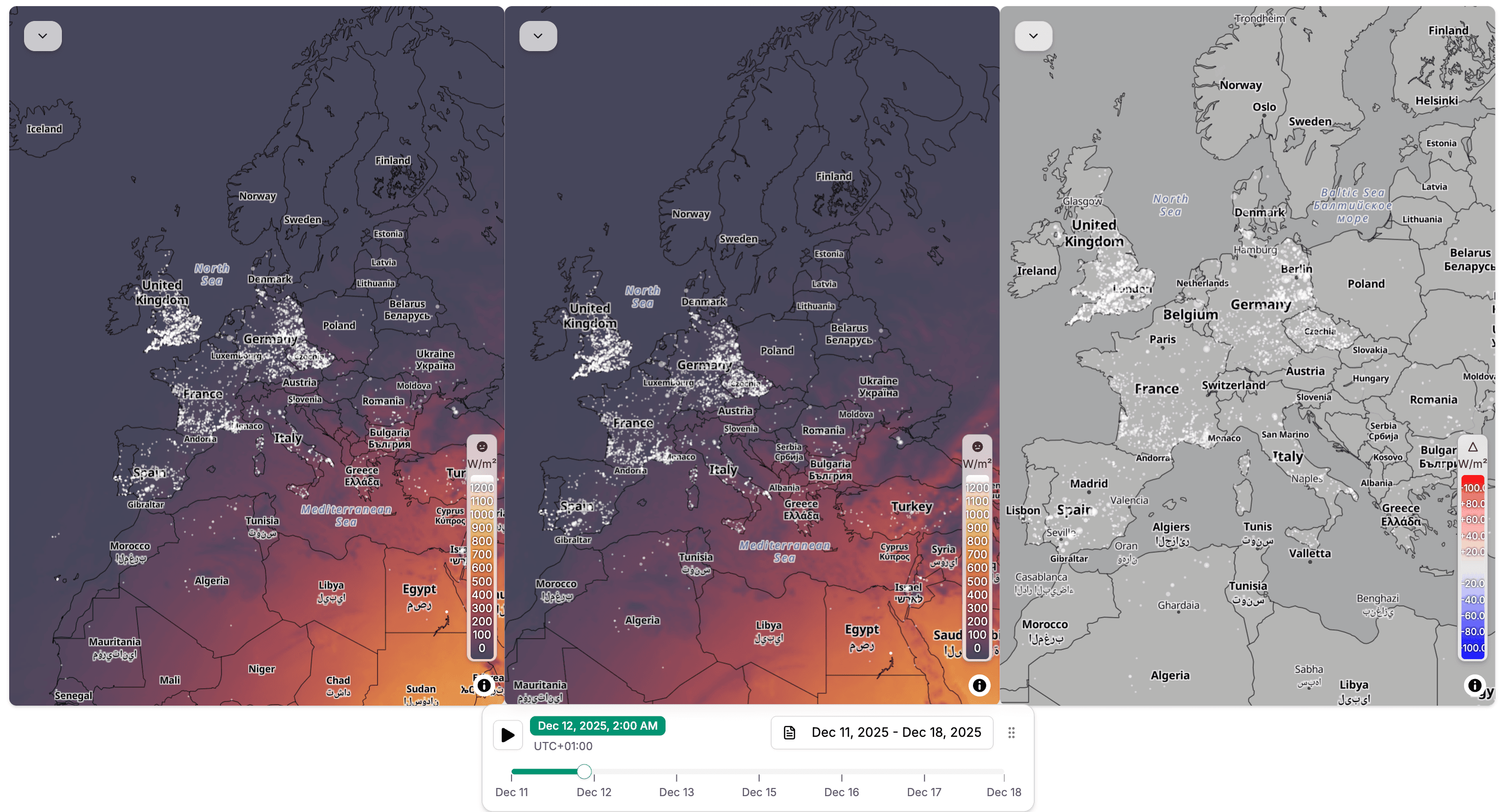 🌏☀️ World Solar Power Plants & Solar Radiation Delta