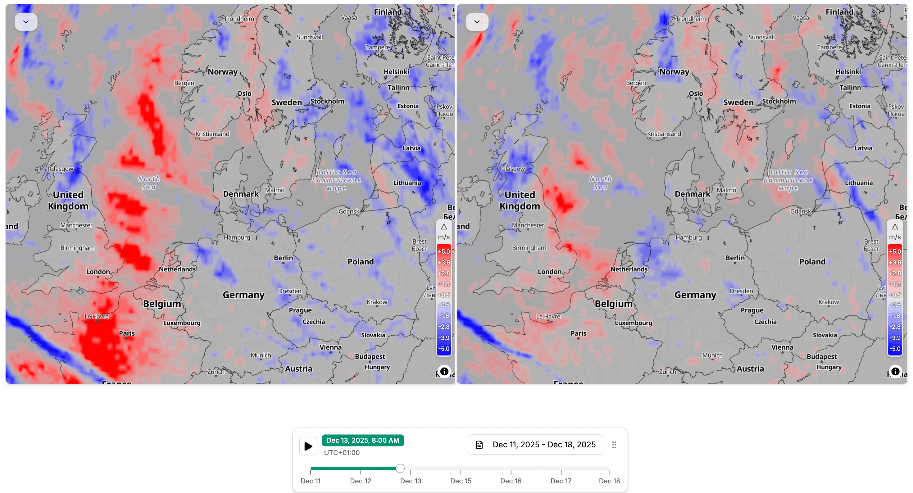 🌬️🔺Wind Speed - Deltas